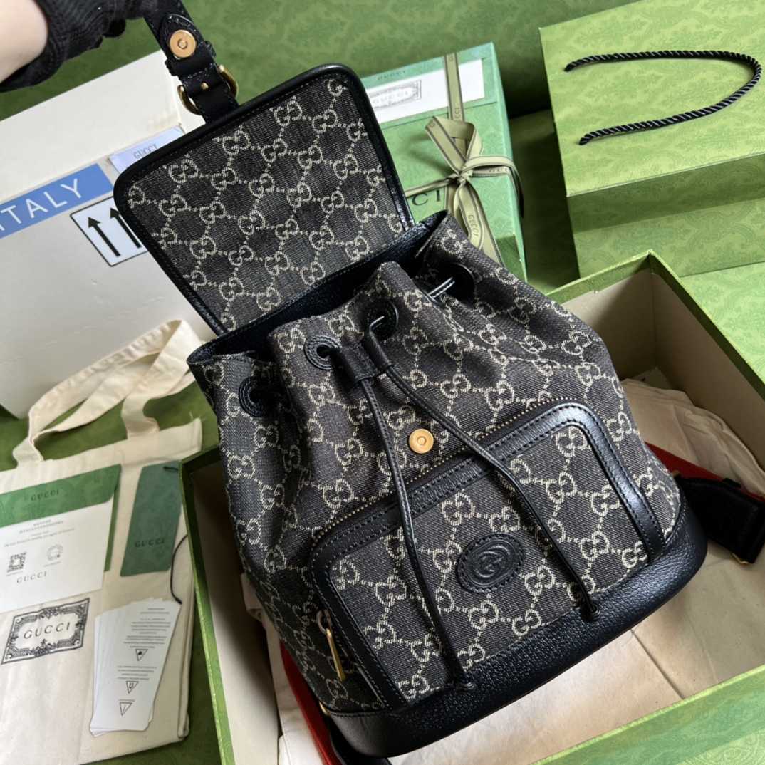 Gucci Backpack With Interlocking G(26.5- 30- 13cm) - FashionPlug