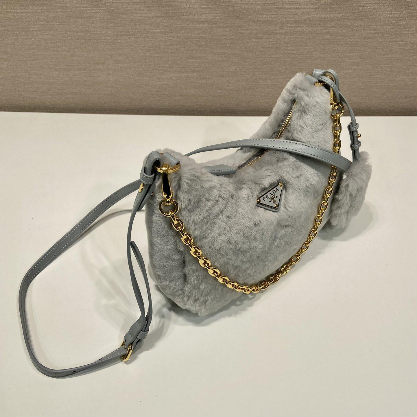 Prada Shearling Mini Bag(23-17-8cm) - FashionPlug