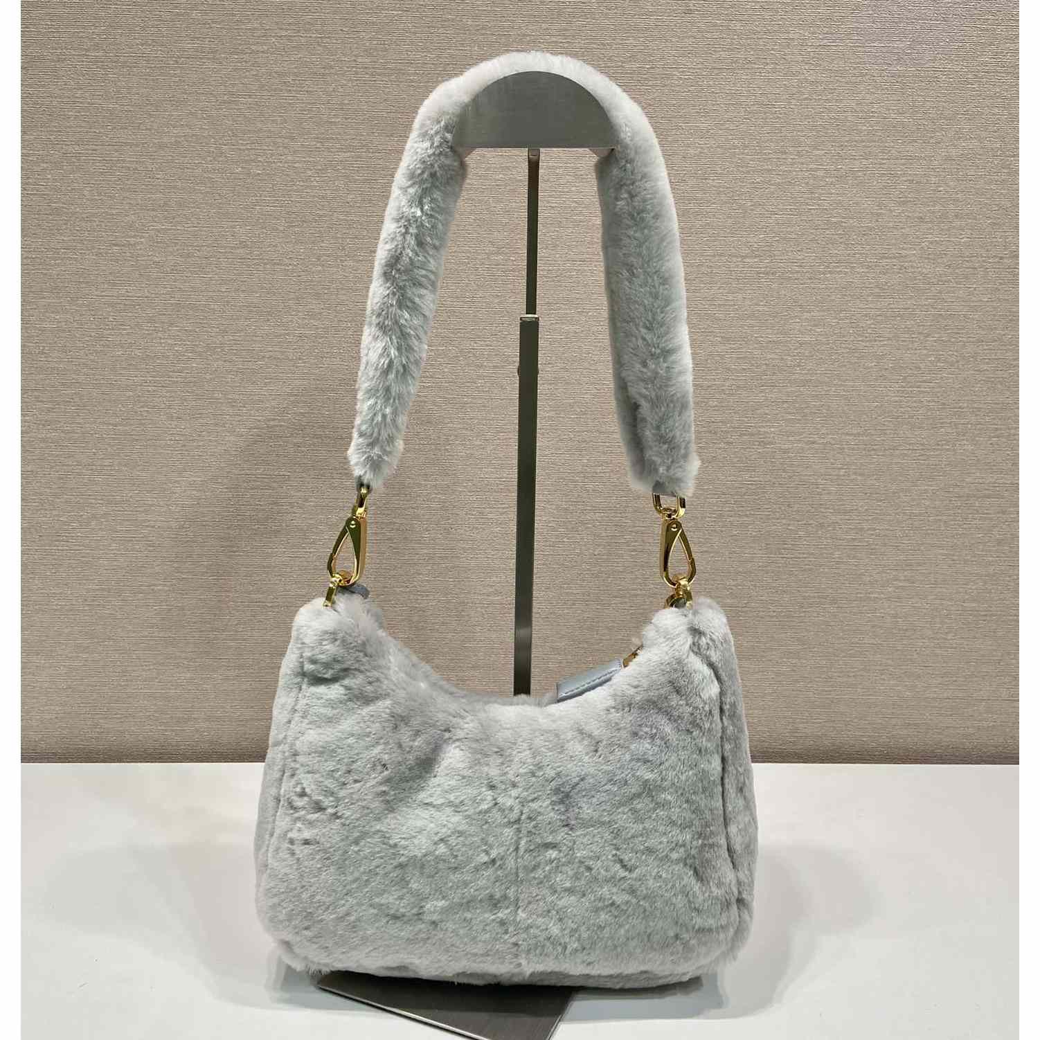 Prada Shearling Mini Bag(23-17-8cm) - FashionPlug