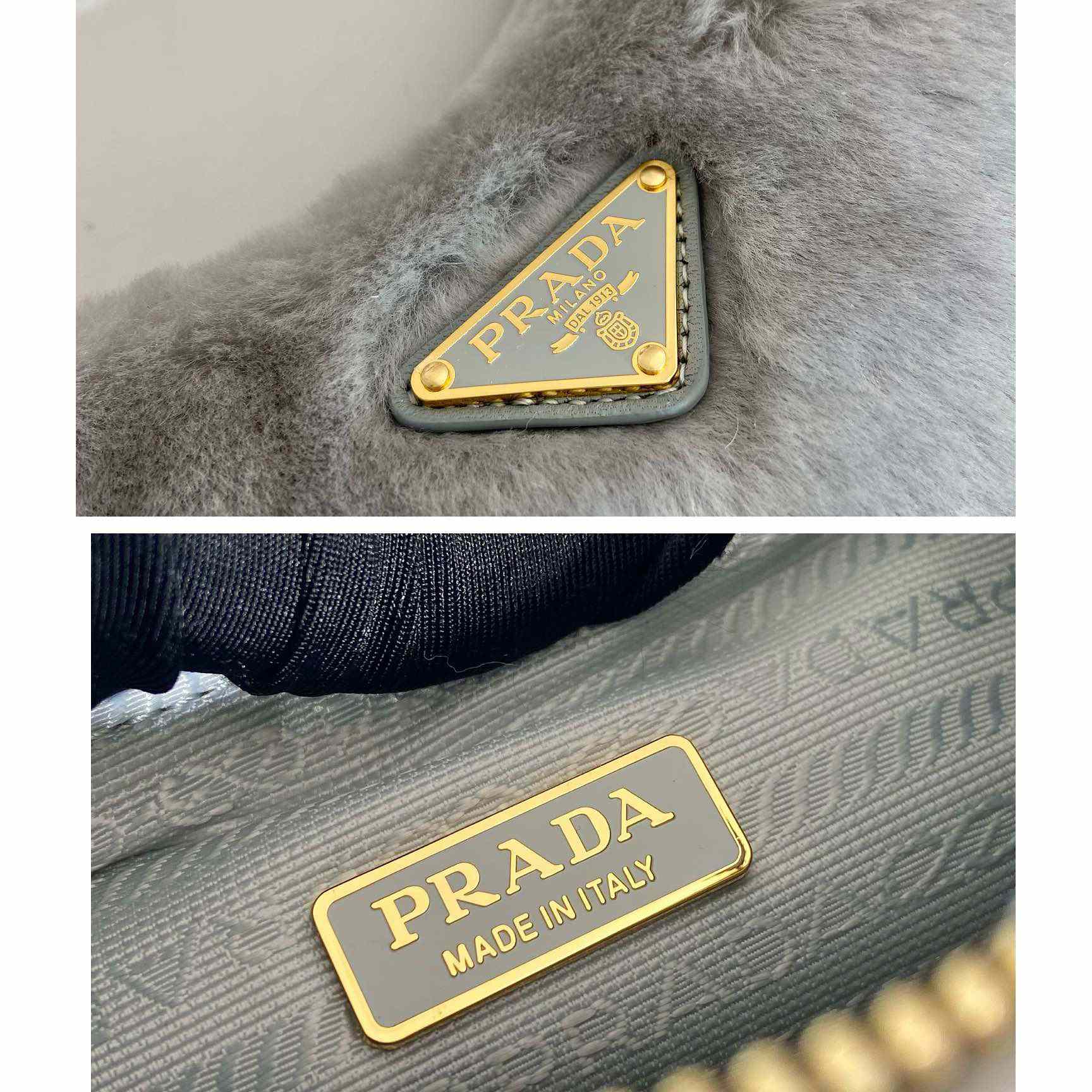 Prada Shearling Mini Bag(23-17-8cm) - FashionPlug