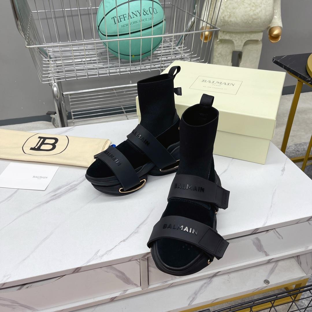 Balmain B-Bold High-Top Sneakers - FashionPlug