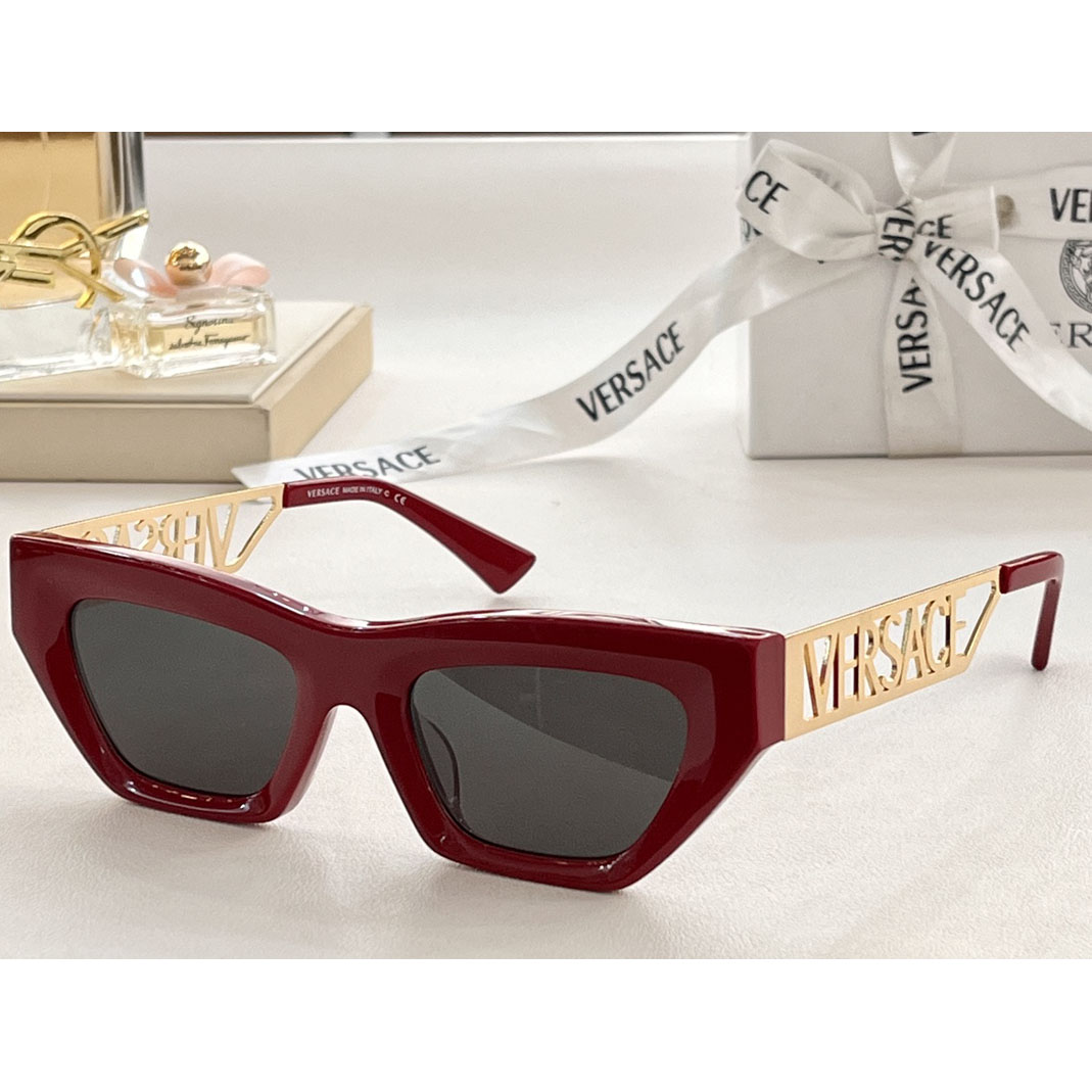 Versace 90s Vintage Logo Cat-Eye Sunglasses     VE4967  - FashionPlug