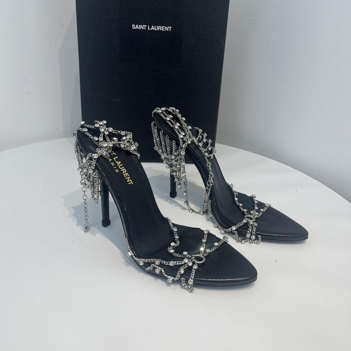 Saint Laurent Leather Sandals - FashionPlug