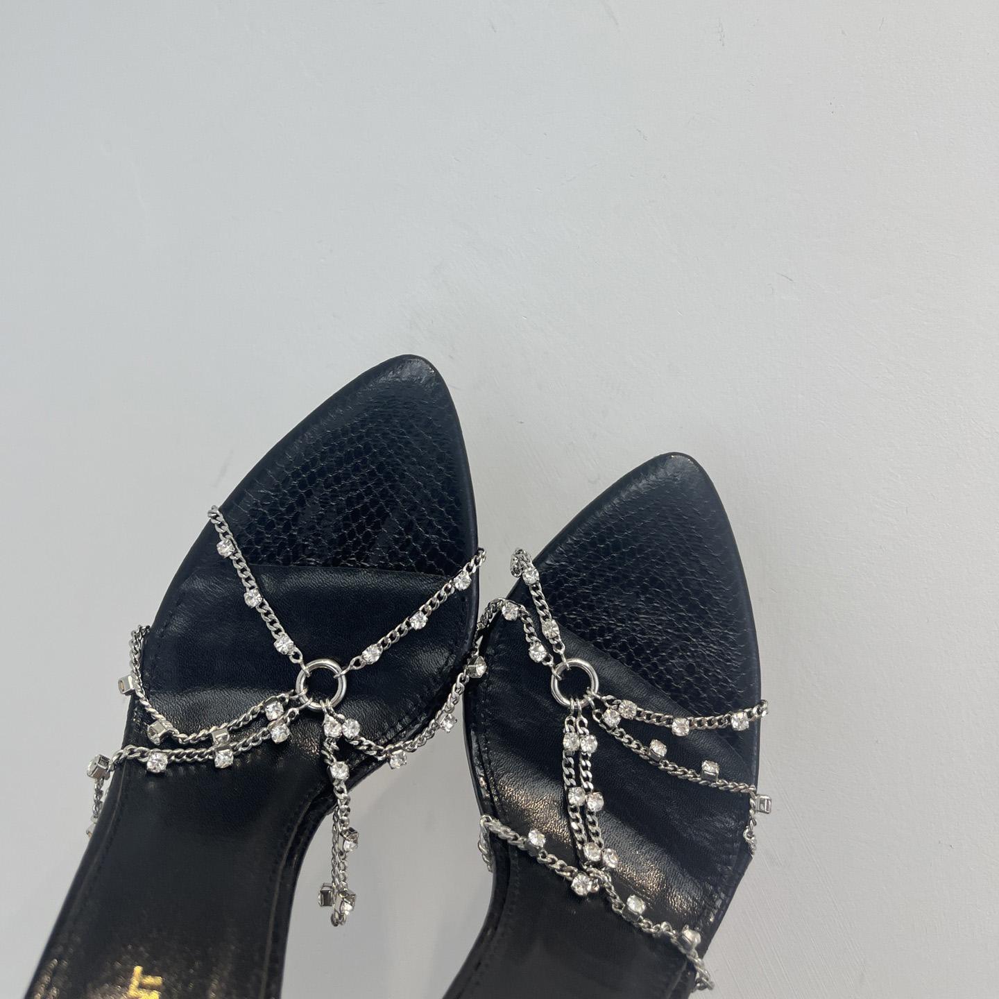 Saint Laurent Leather Sandals - FashionPlug