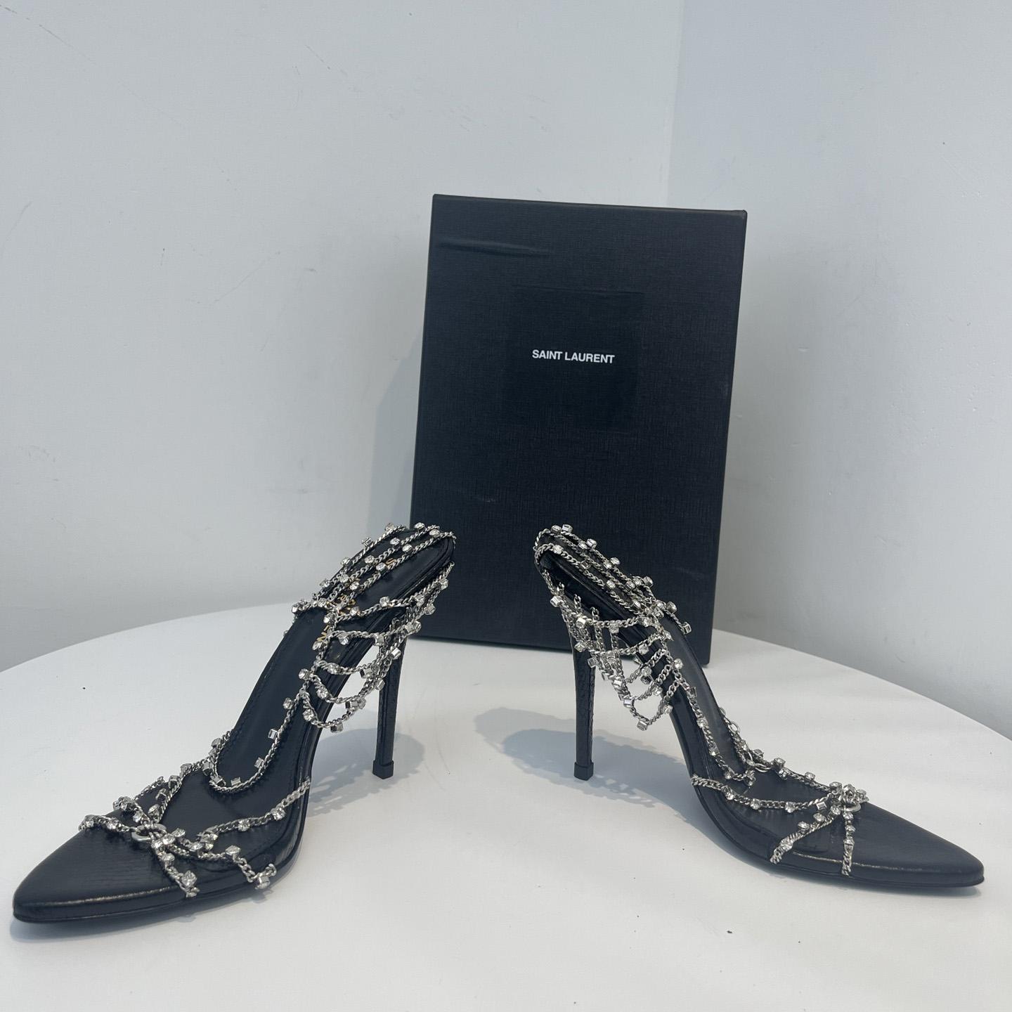 Saint Laurent Leather Sandals - FashionPlug