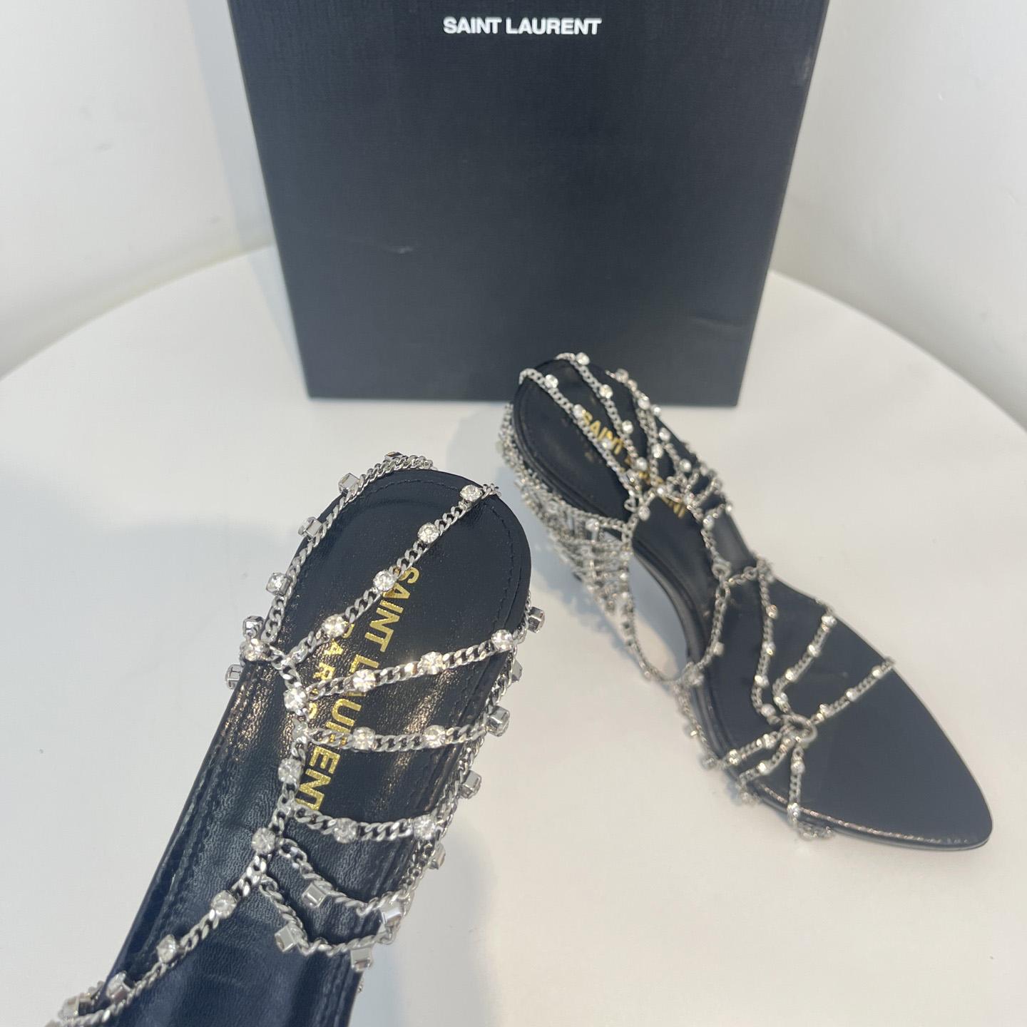 Saint Laurent Leather Sandals - FashionPlug