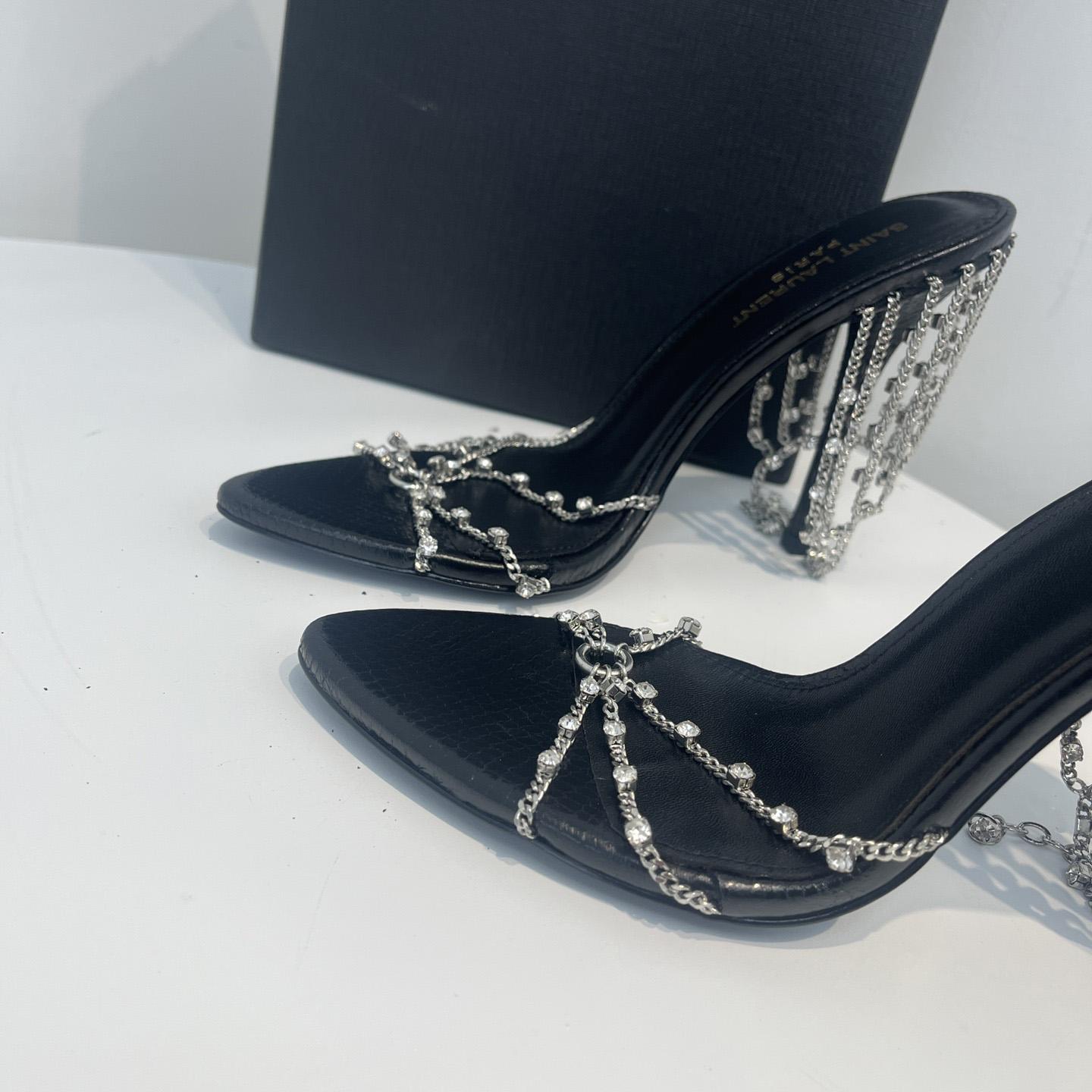 Saint Laurent Leather Sandals - FashionPlug