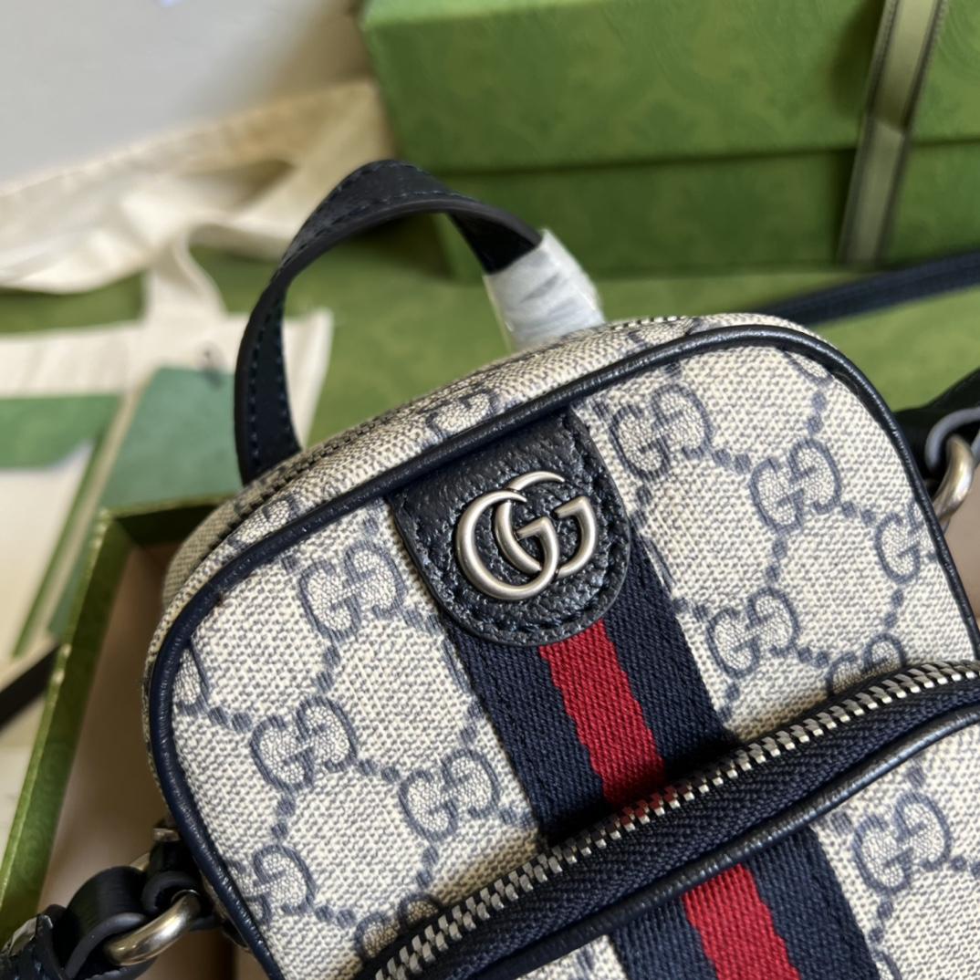 Gucci Ophidia GG Mini Bag(12-16-7cm)   - FashionPlug