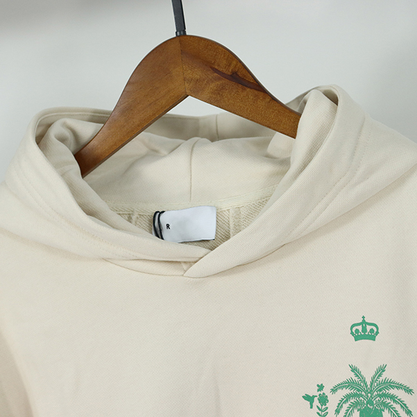 Rhude Wine Club Logo-Print Cotton-Jersey Hoodie - FashionPlug