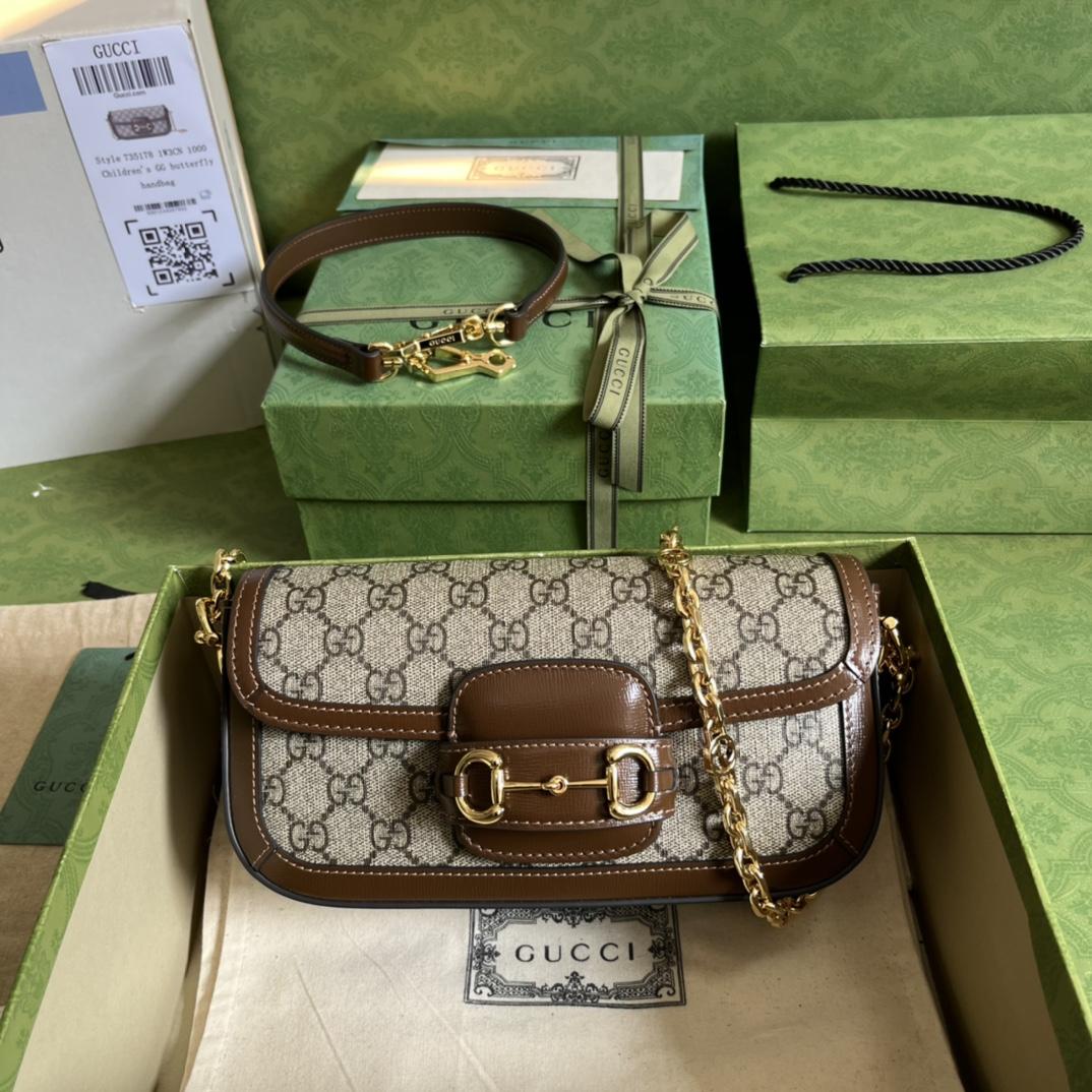 Gucci Horsebit 1955 Shoulder Bag(24-13-5cm)   - FashionPlug