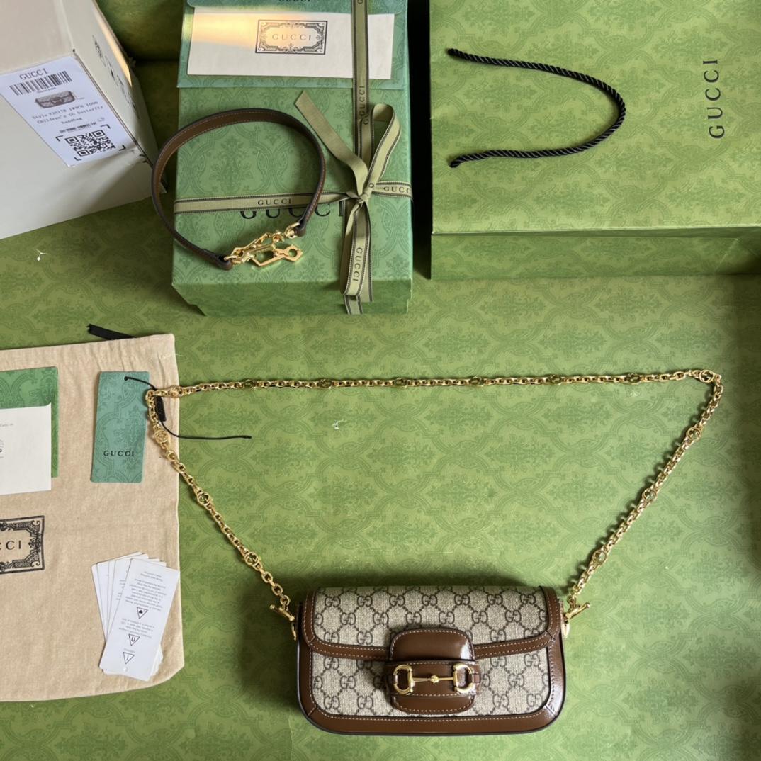 Gucci Horsebit 1955 Shoulder Bag(24-13-5cm)   - FashionPlug