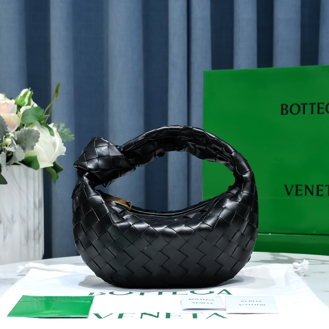 Bottega Veneta Mini Jodie Intrecciato Leather Top Handle Bag(28-23-8cm) - FashionPlug