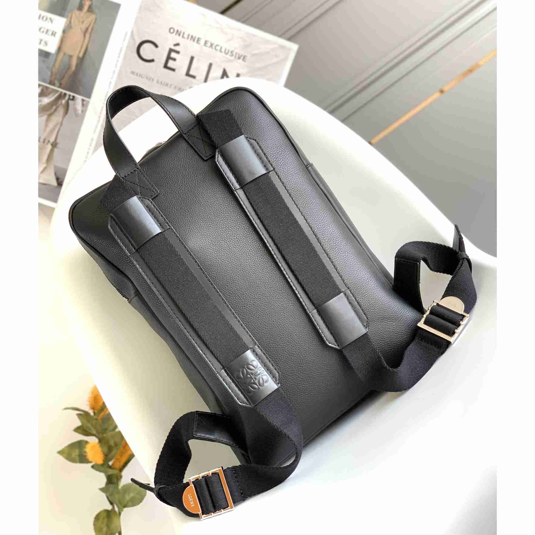 Loewe Military Backpack In Soft Grained Calfskin - FashionPlug