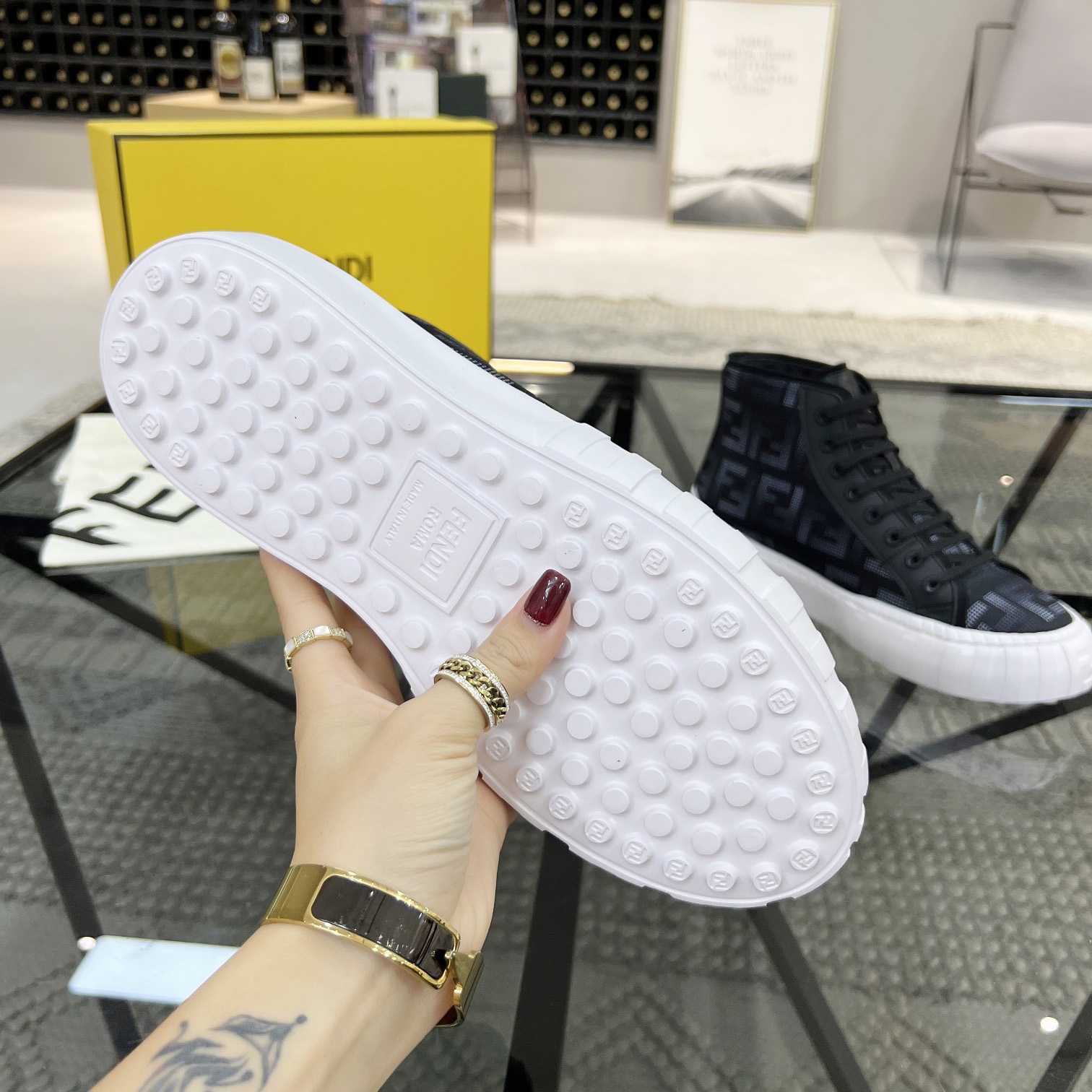 Fendi Logo Sneaker - FashionPlug
