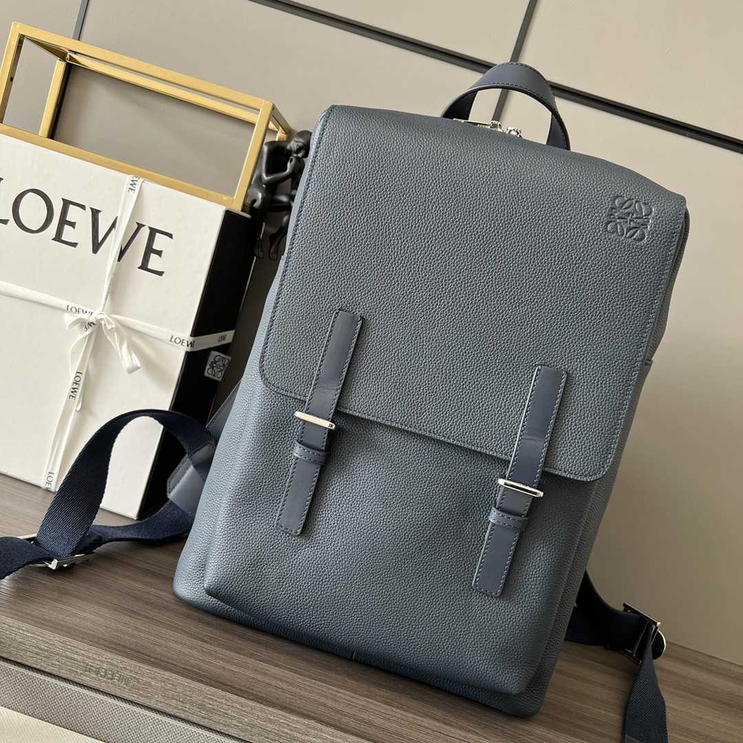 Loewe Military Backpack In Soft Grained Calfskin - FashionPlug