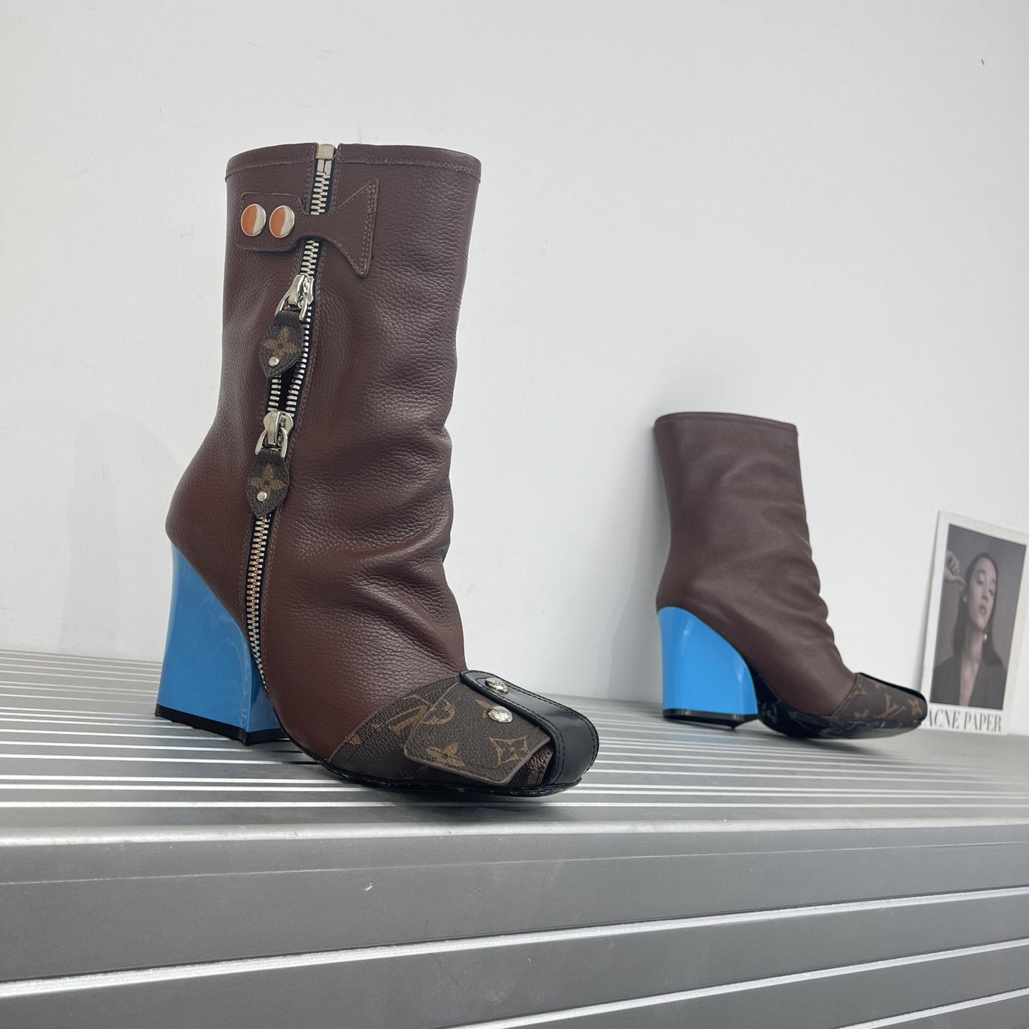 Louis Vuitton Patti Wedge Half Boot - FashionPlug