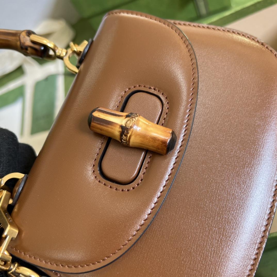 Gucci Bamboo 1947 Mini Top Handle Bag(17-12-7.5cm) - FashionPlug