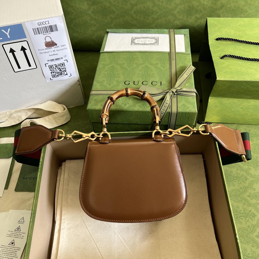 Gucci Bamboo 1947 Mini Top Handle Bag(17-12-7.5cm) - FashionPlug