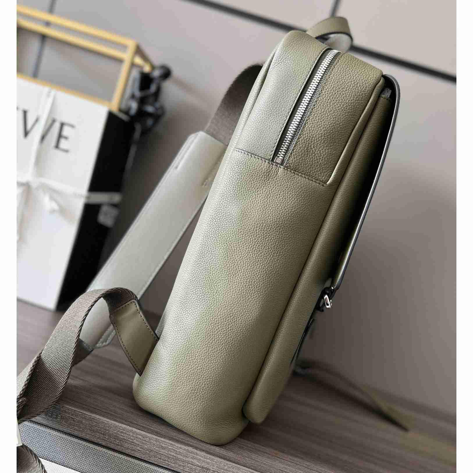 Loewe Military Backpack In Soft Grained Calfskin - FashionPlug