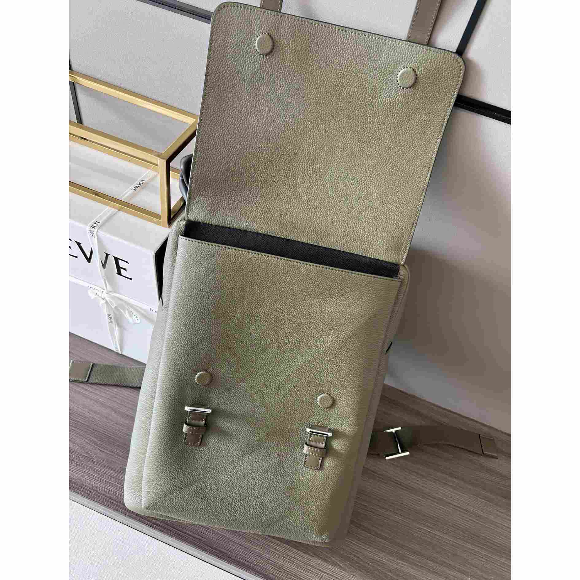 Loewe Military Backpack In Soft Grained Calfskin - FashionPlug