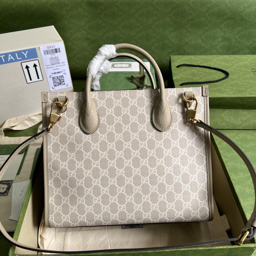 Gucci Small Tote Bag With Interlocking G(31-26.5-14cm) - FashionPlug