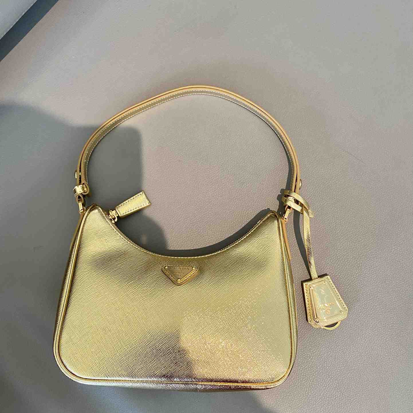Prada Saffiano Leather Mini Bag(23-17-6.5cm) - FashionPlug