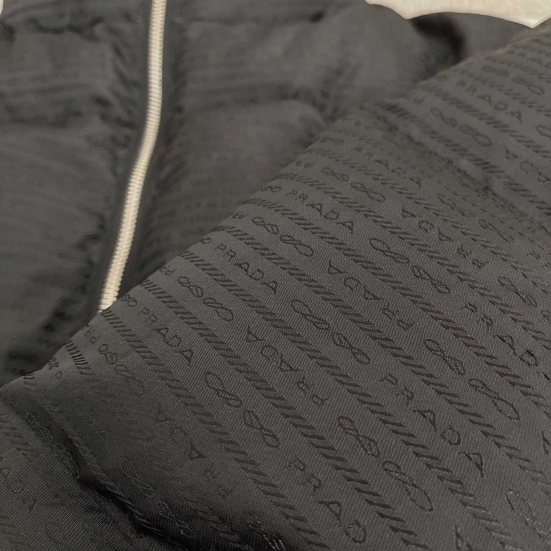 Prada Re-Nylon Cropped Hooded Down Jacket - FashionPlug