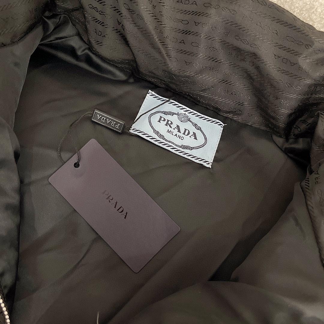 Prada Re-Nylon Cropped Hooded Down Jacket - FashionPlug