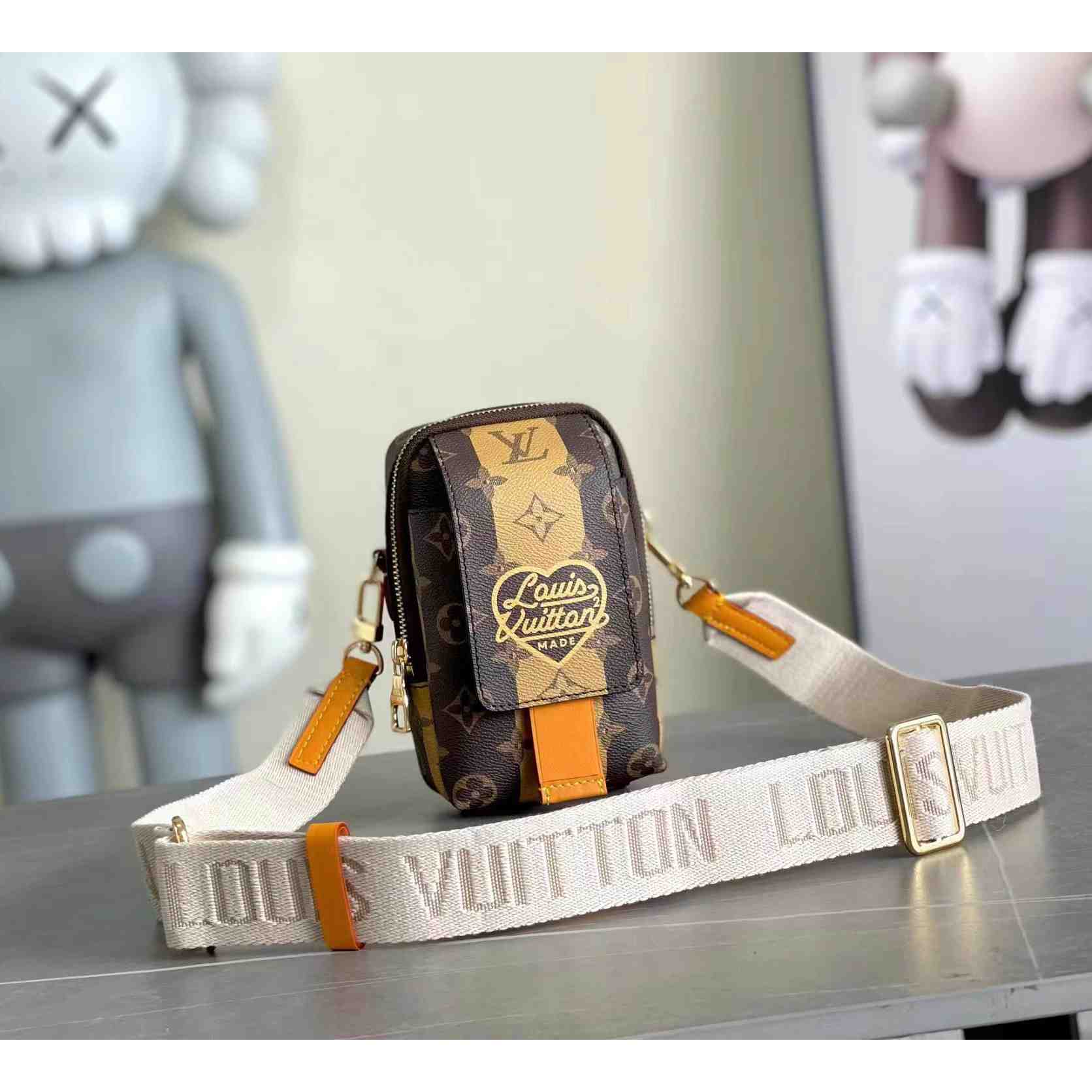 Louis Vuitton Flap Double Phone Pouch   (11-18-8cm)  M81005 - FashionPlug