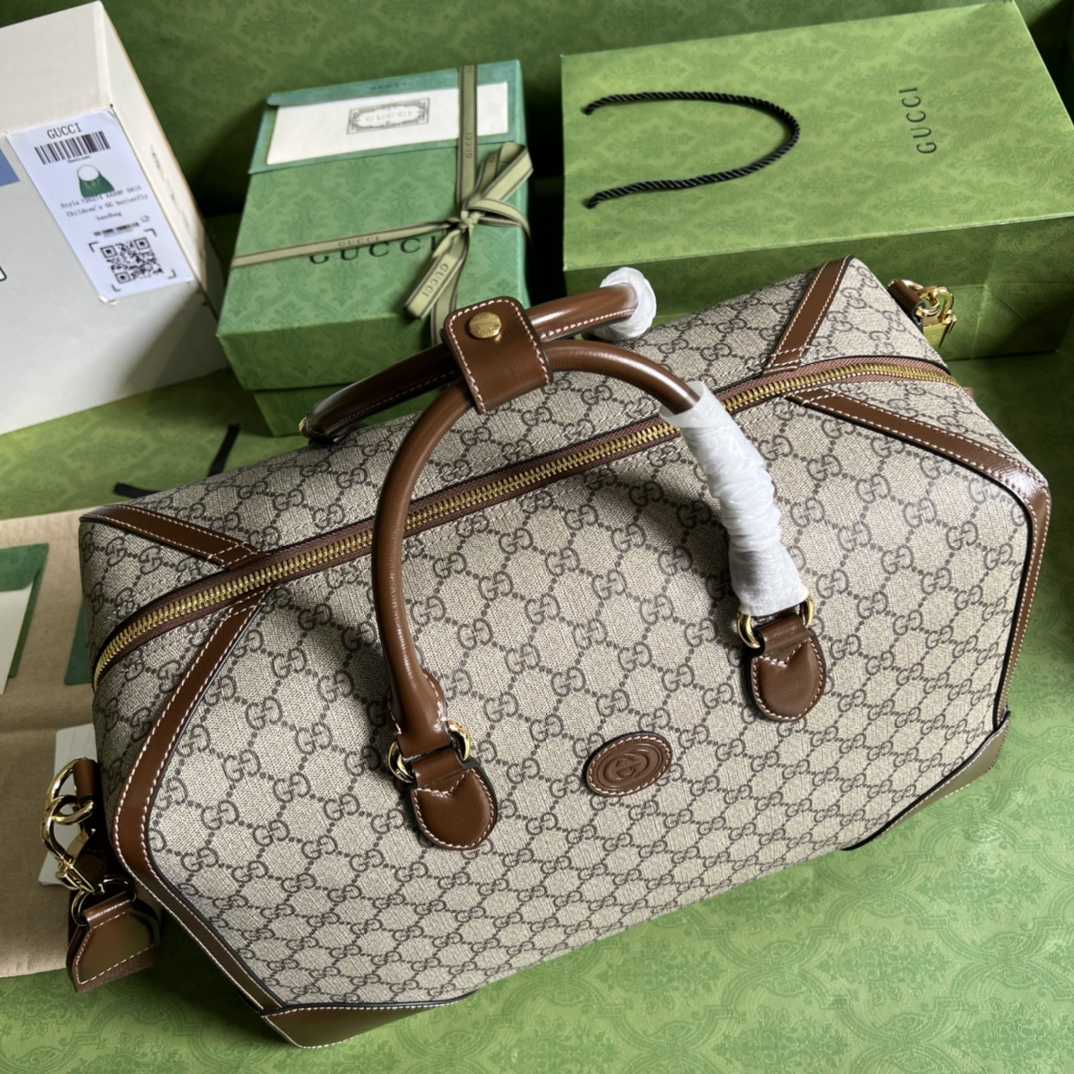 Gucci Duffle Bag With Interlocking G(42-26-24cm) - FashionPlug