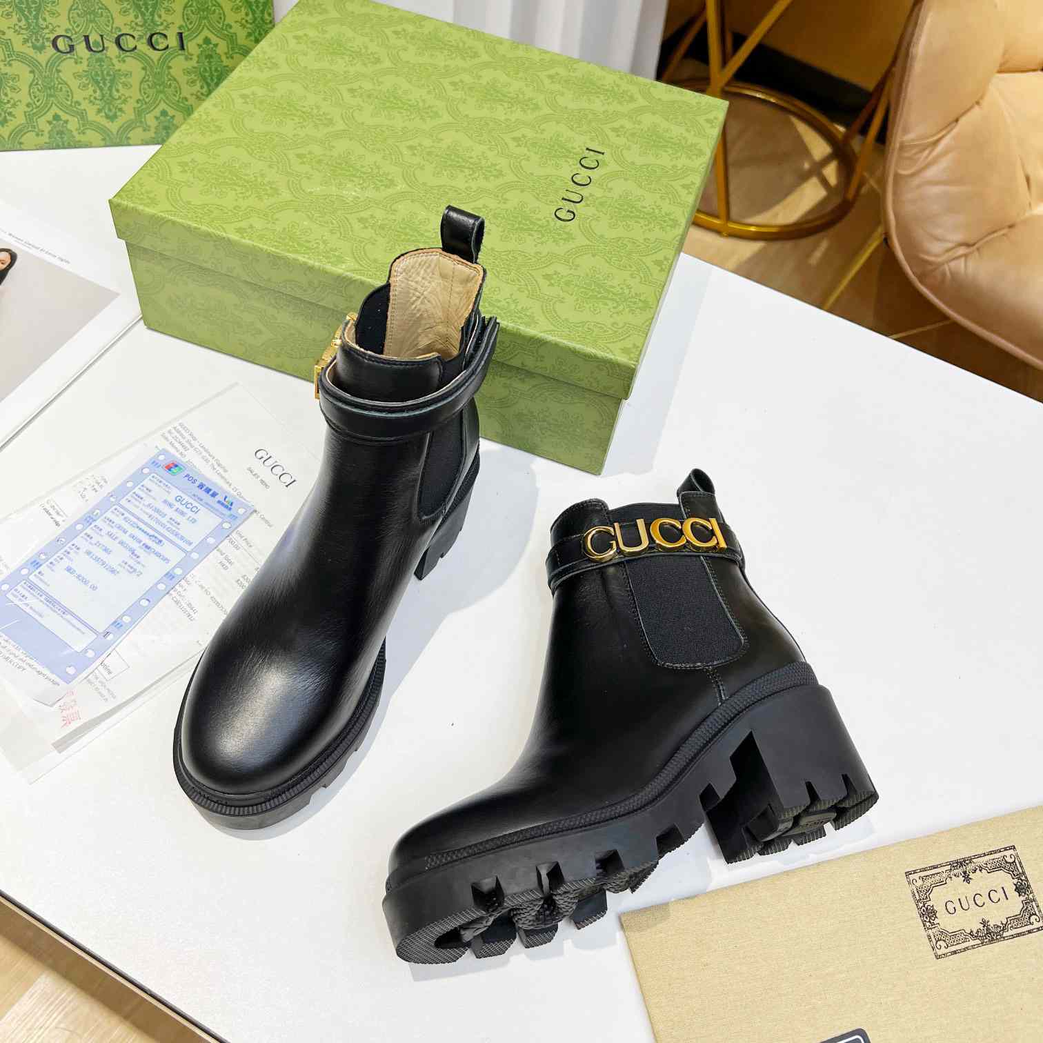 Gucci Women's Ankle Boot With Logo - FashionPlug