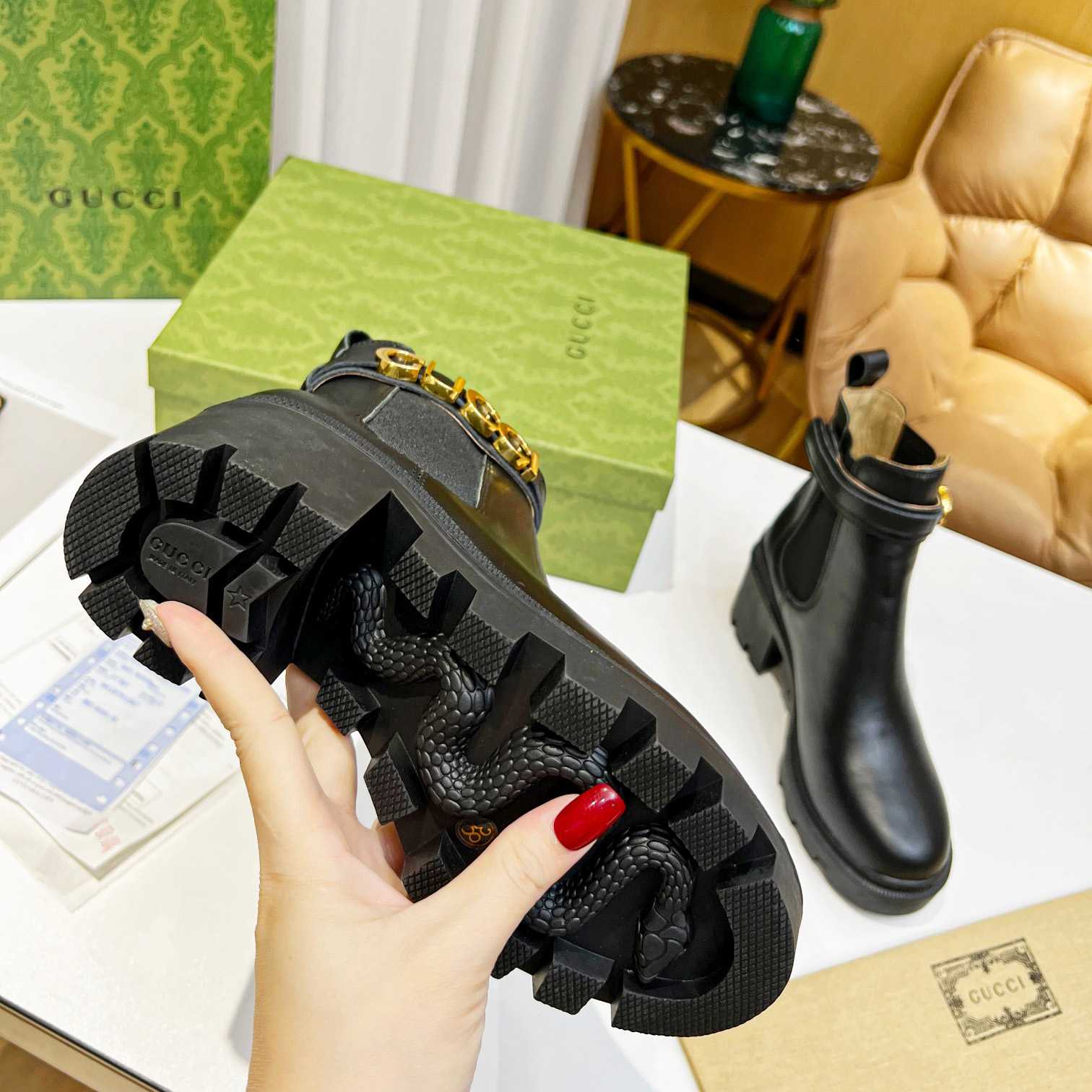 Gucci Women's Ankle Boot With Logo - FashionPlug