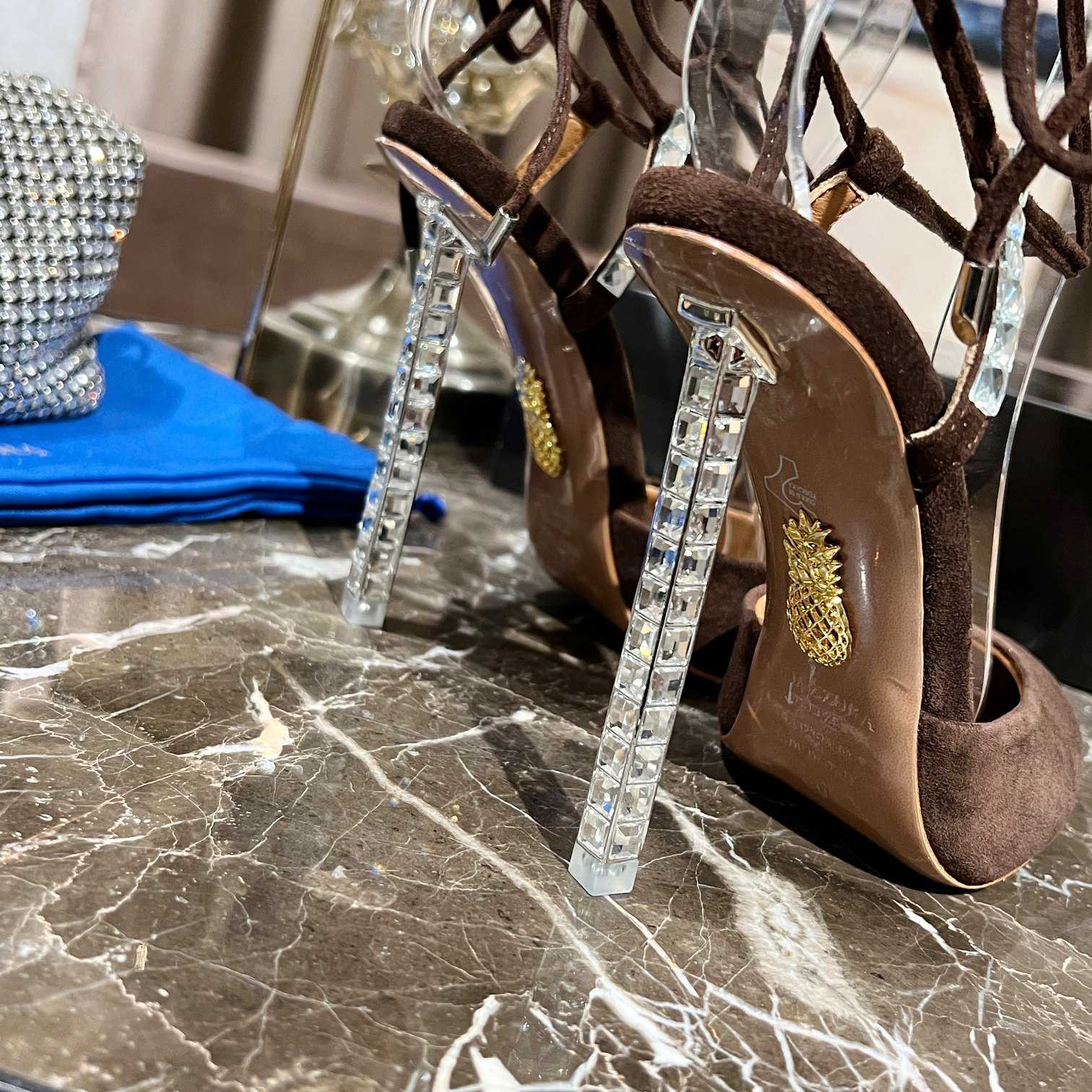 Aquazzura Rock Chic 105 Suede Pumps - FashionPlug