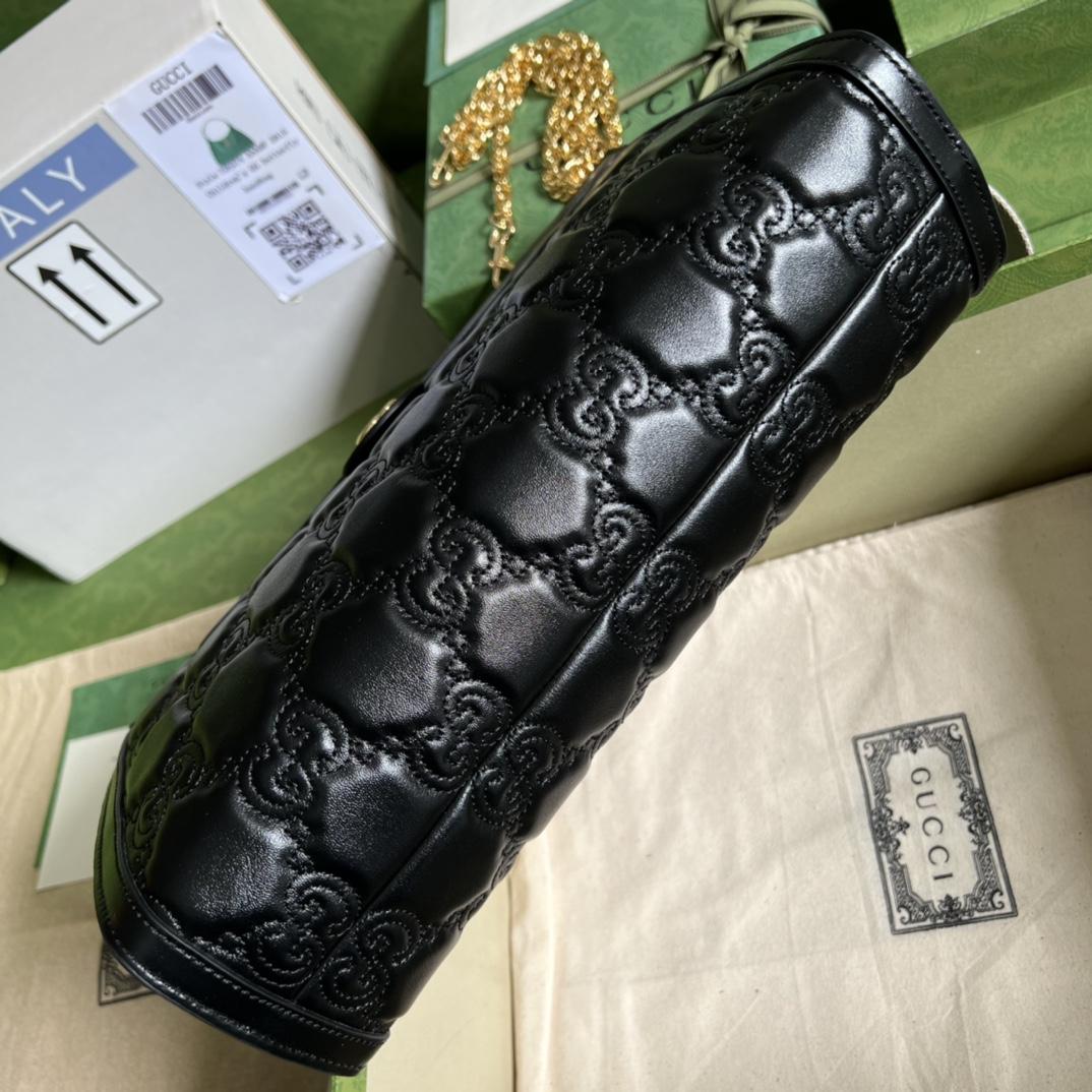 Gucci GG Matelassé Leather Medium Bag(32.5-20-10cm)   - FashionPlug