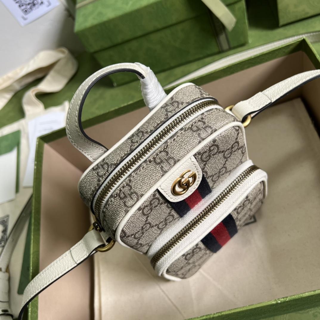 Gucci Ophidia GG Mini Bag(12-16-7cm)   - FashionPlug