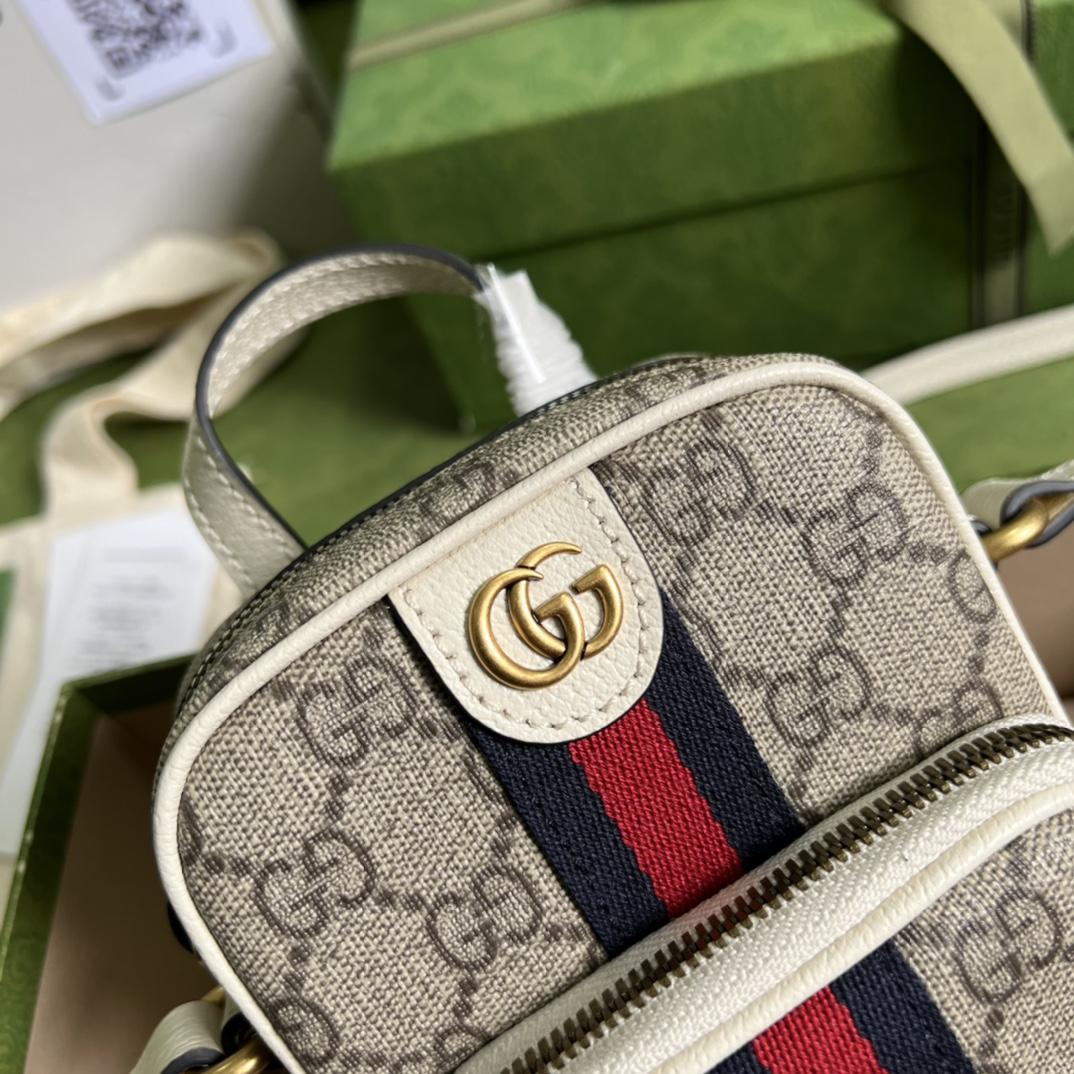 Gucci Ophidia GG Mini Bag(12-16-7cm)   - FashionPlug