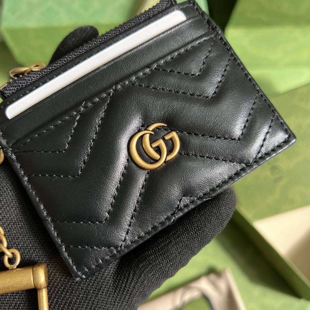 Gucci GG Marmont Keychain Wallet(10-7.5-1cm) - FashionPlug