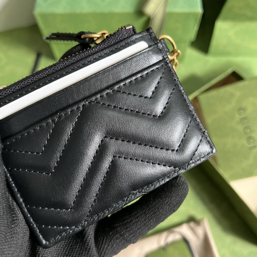 Gucci GG Marmont Keychain Wallet(10-7.5-1cm) - FashionPlug