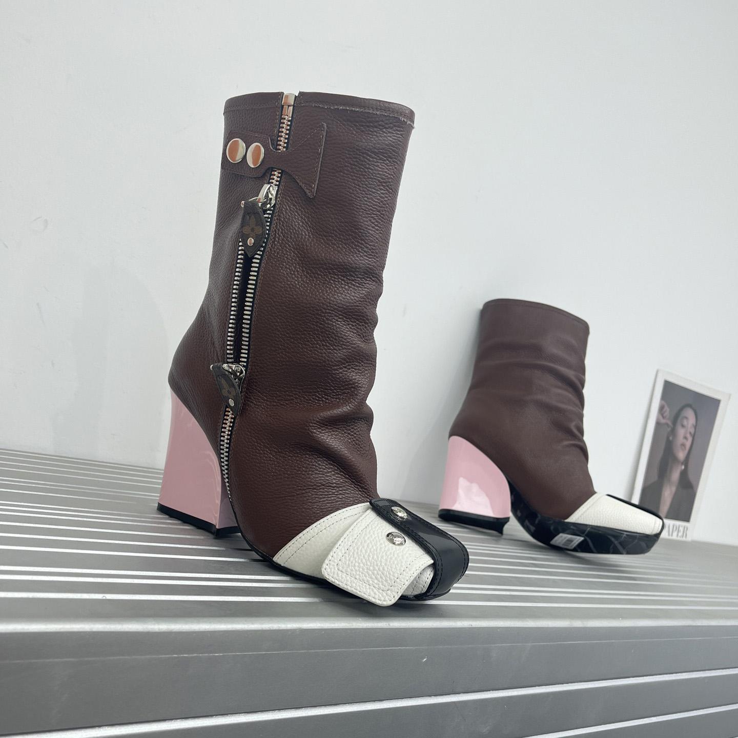 Louis Vuitton Patti Wedge Half Boot - FashionPlug