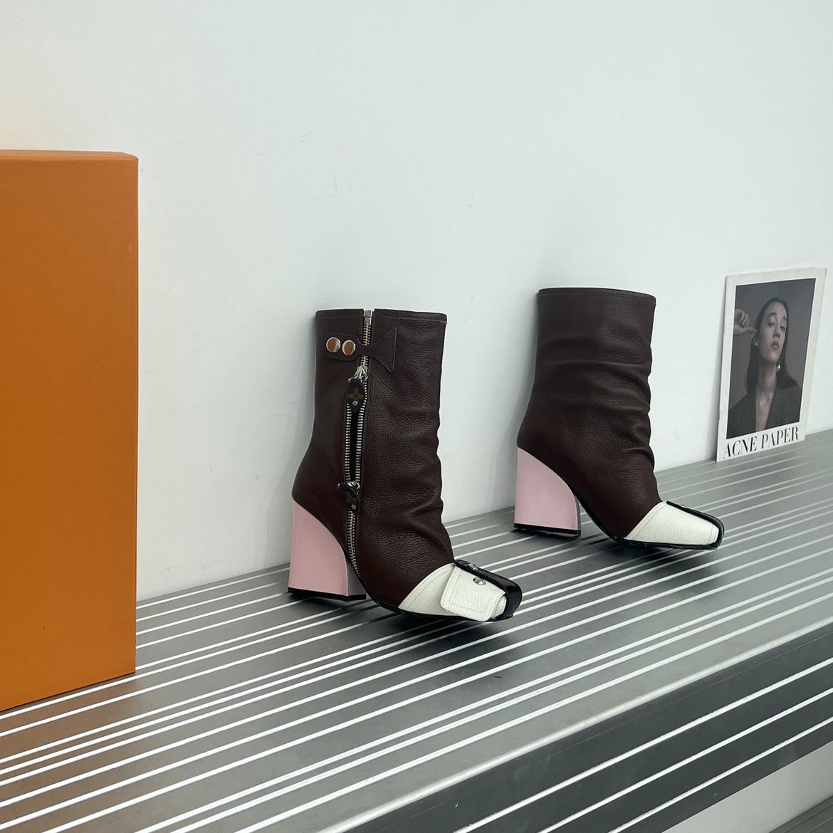 Louis Vuitton Patti Wedge Half Boot - FashionPlug