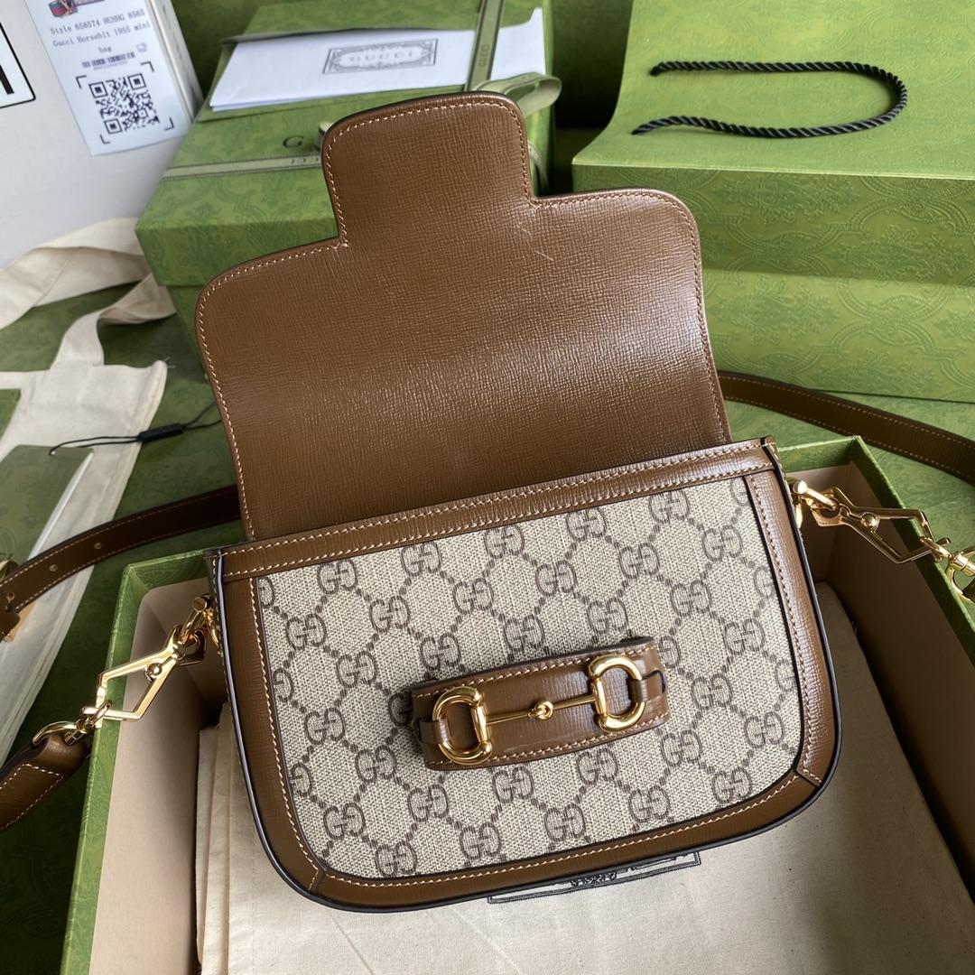 Gucci Horsebit 1955 Mini Bag(20.5-14-5cm)   - FashionPlug