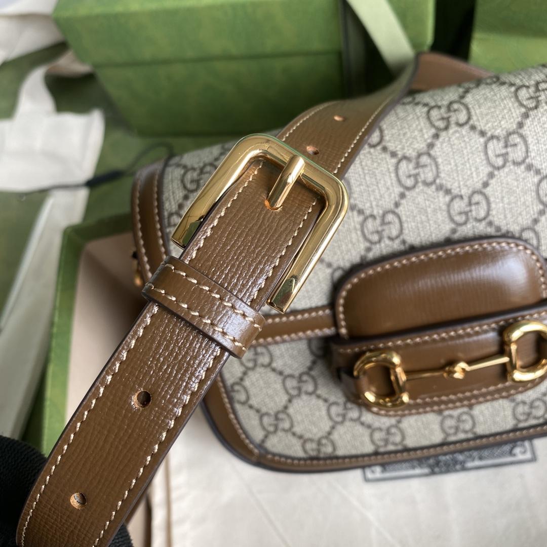 Gucci Horsebit 1955 Mini Bag(20.5-14-5cm)   - FashionPlug