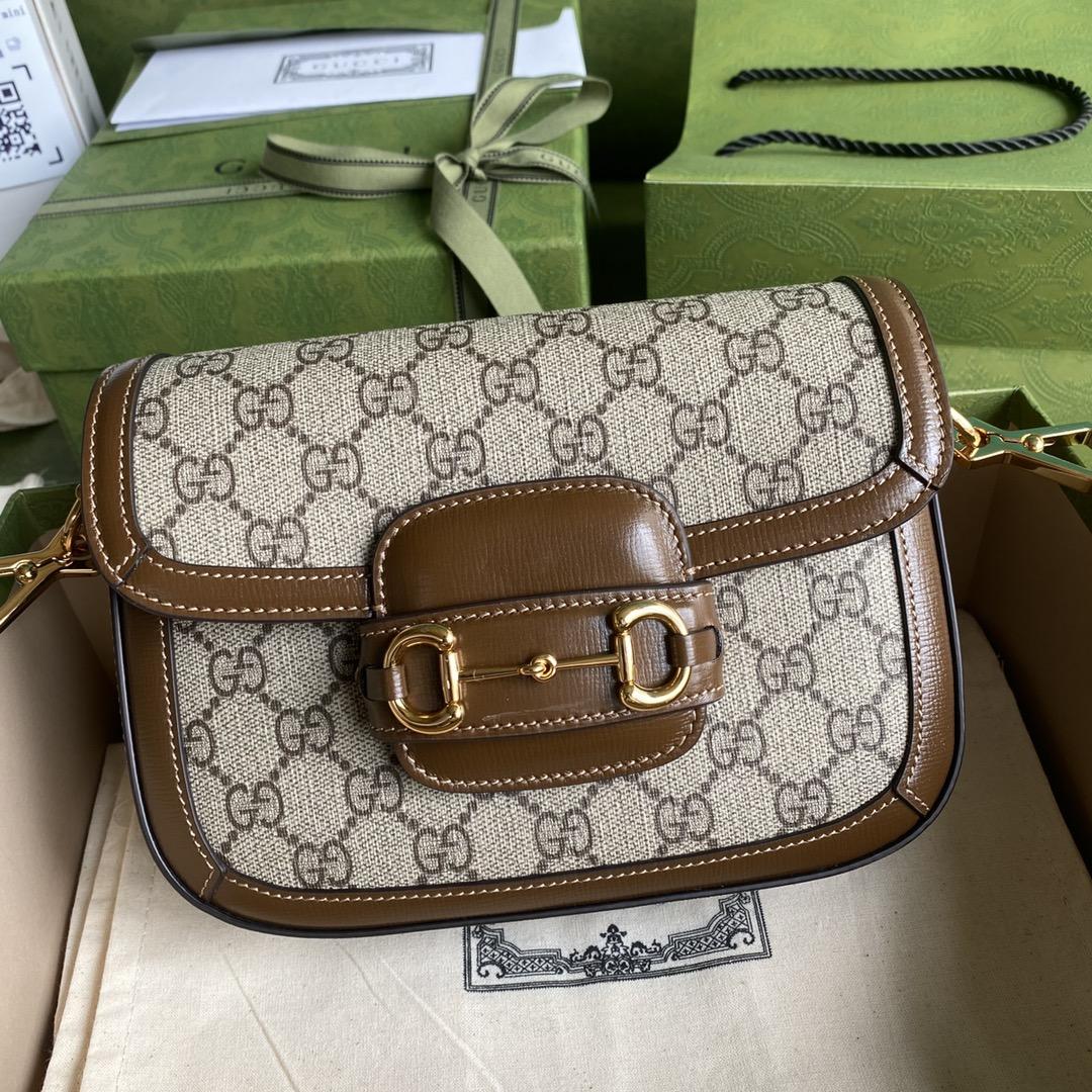 Gucci Horsebit 1955 Mini Bag(20.5-14-5cm)   - FashionPlug