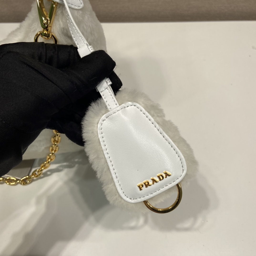Prada Shearling Mini Bag(23-17-8cm) - FashionPlug