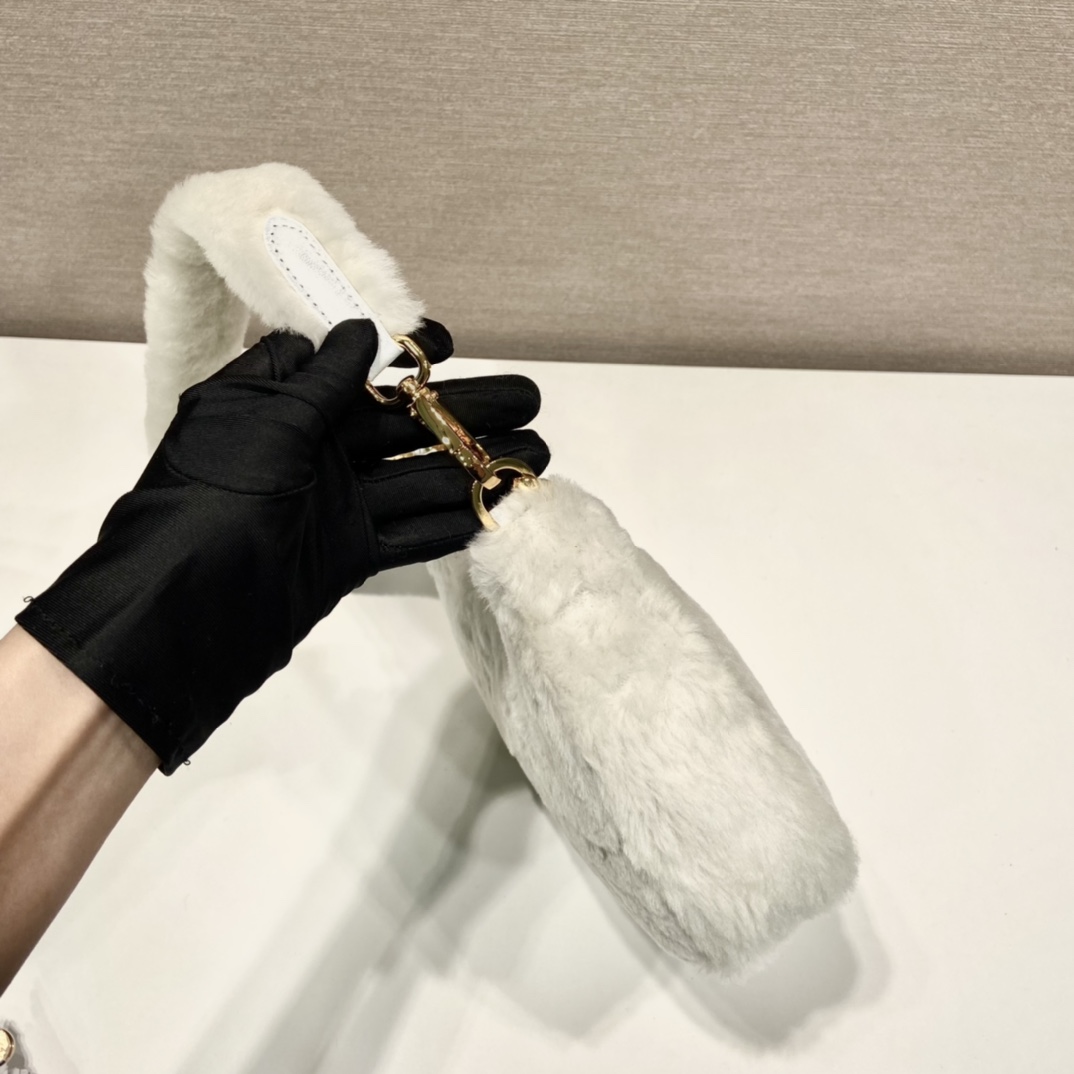 Prada Shearling Mini Bag(23-17-8cm) - FashionPlug