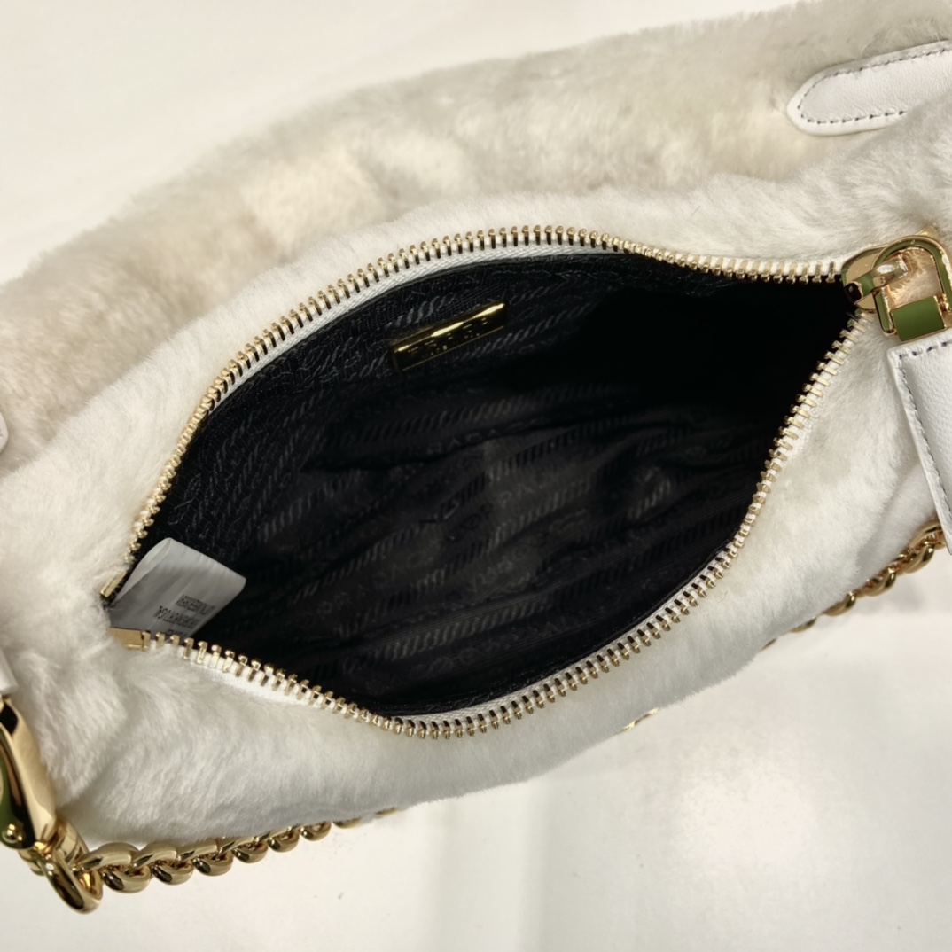Prada Shearling Mini Bag(23-17-8cm) - FashionPlug