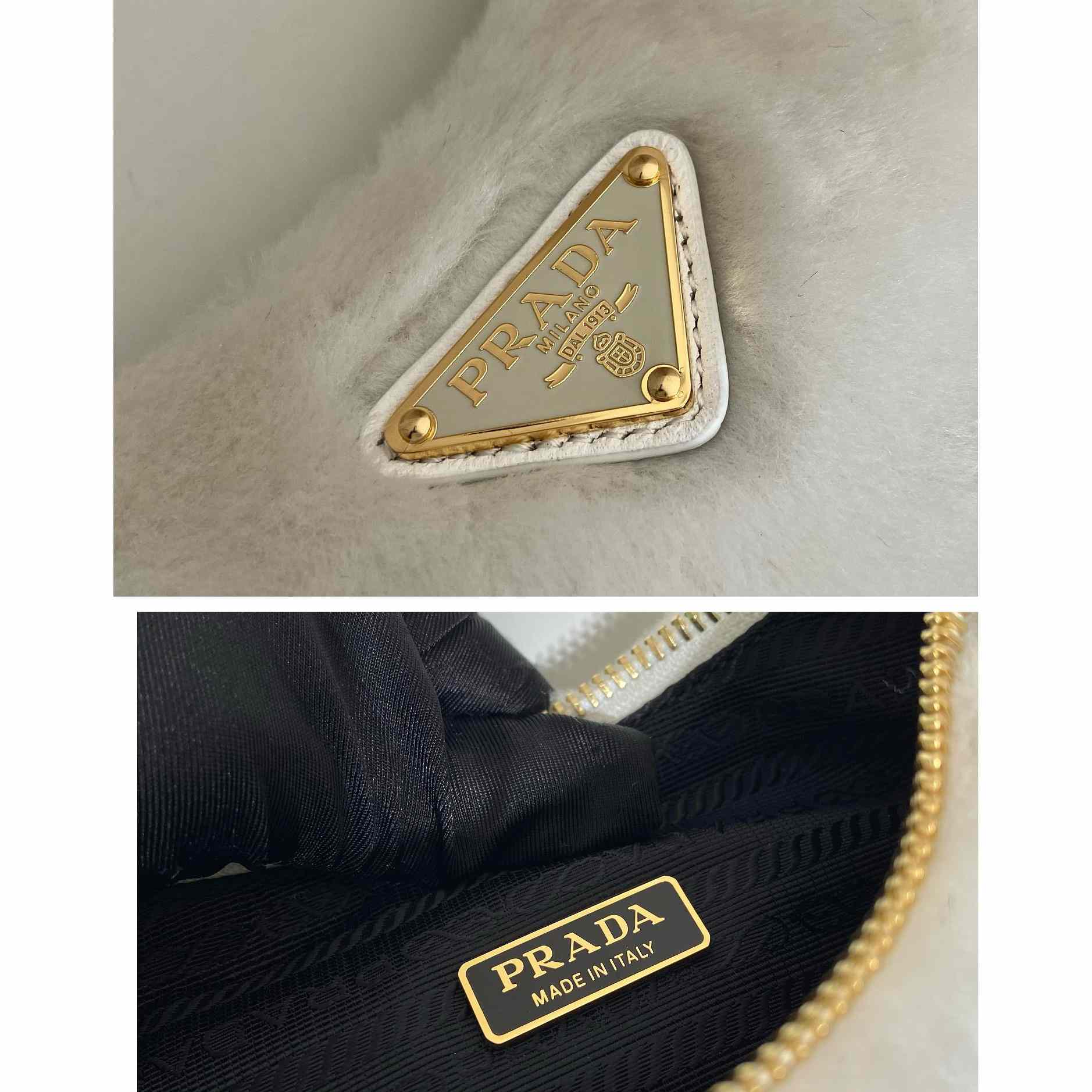 Prada Shearling Mini Bag(23-17-8cm) - FashionPlug