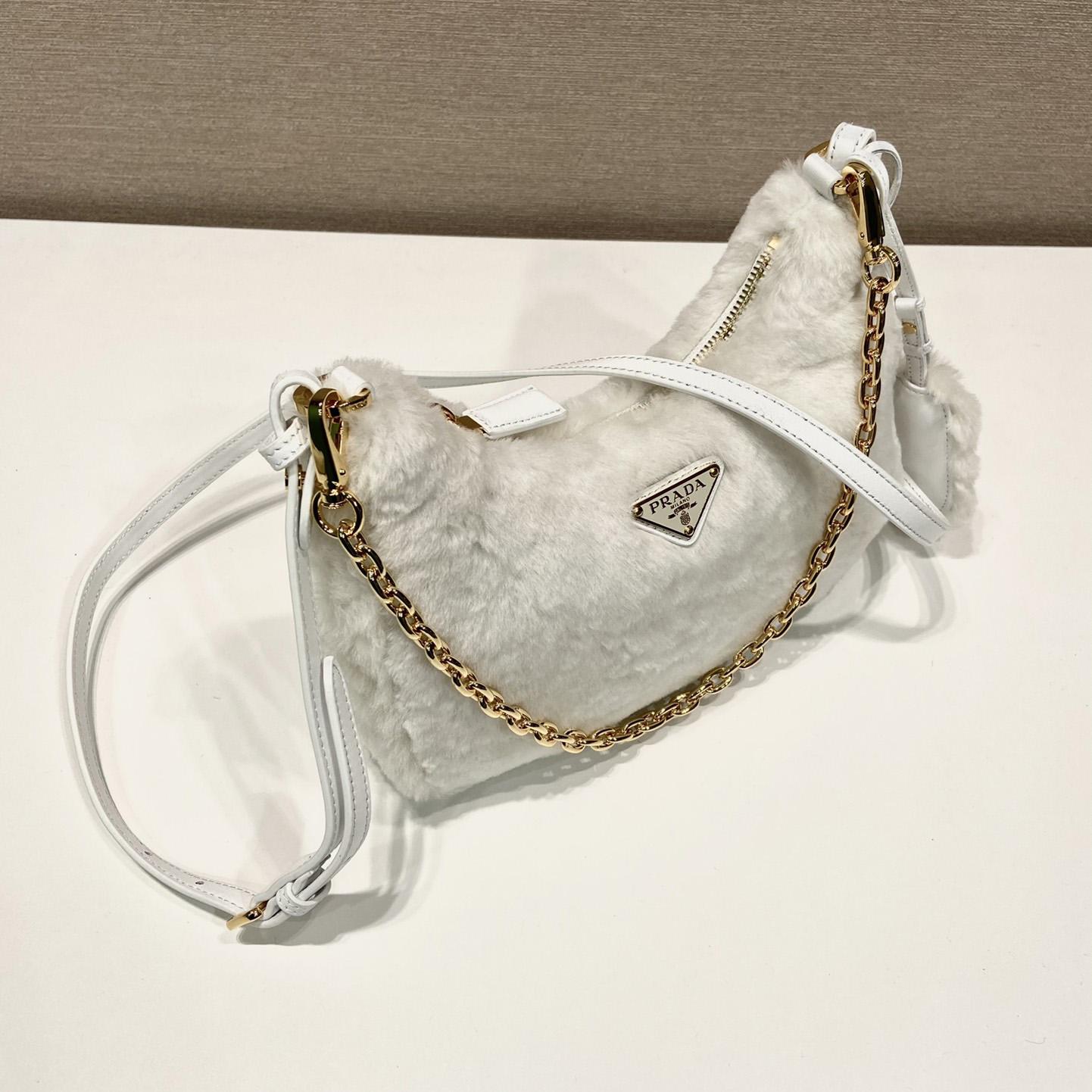 Prada Shearling Mini Bag(23-17-8cm) - FashionPlug
