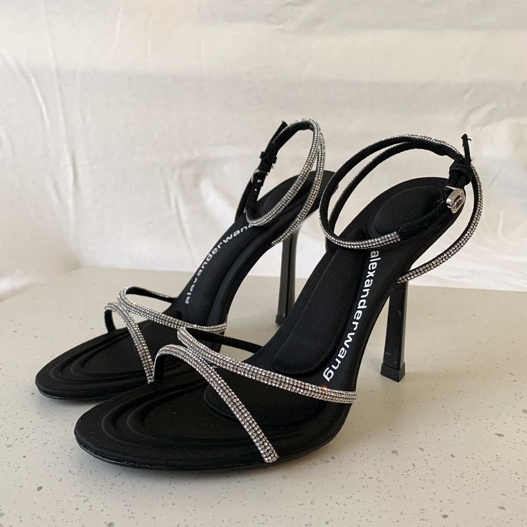 Alexander Wang Dahlia 105 Sandal In Crystal - FashionPlug