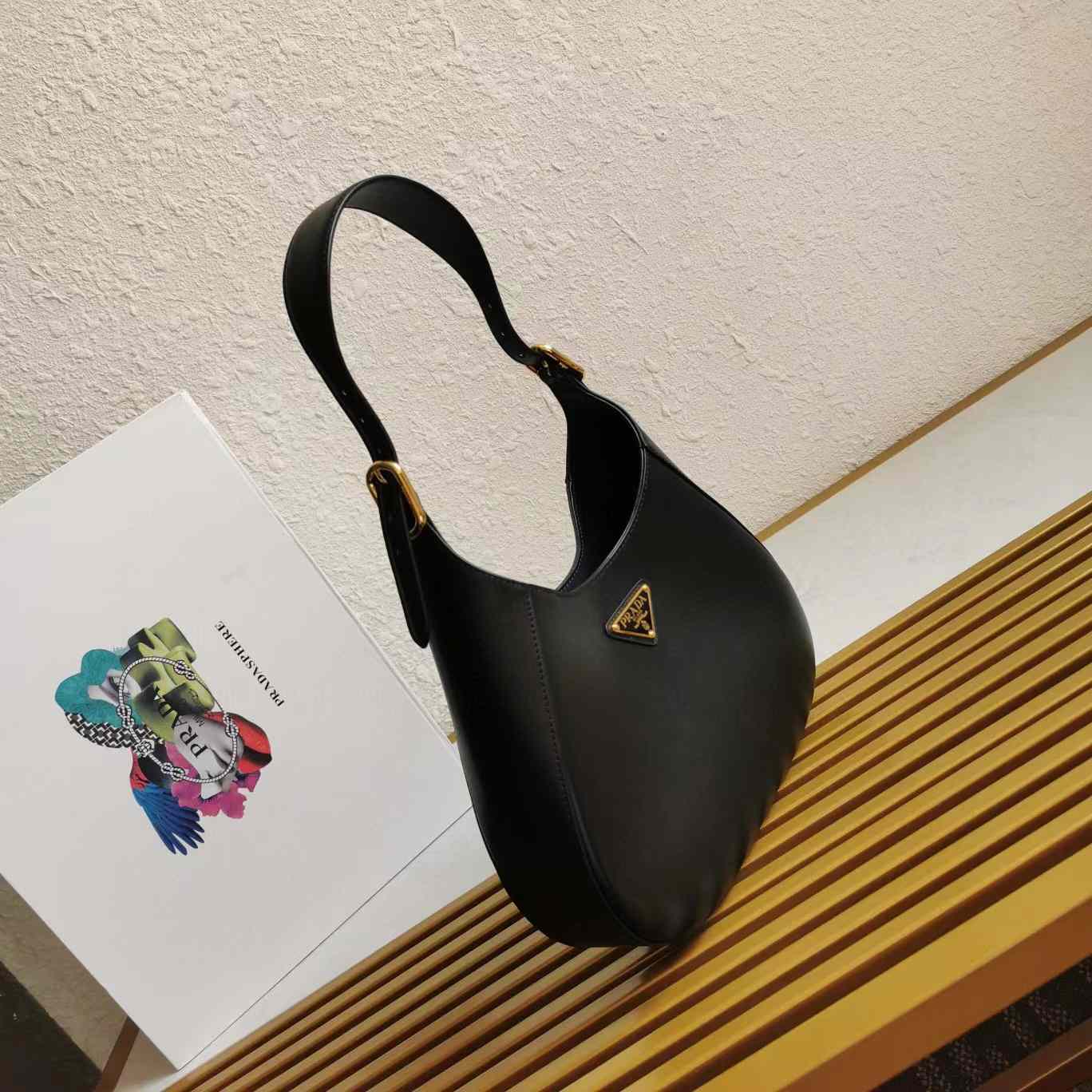 Prada Prada Cleo brushed leather shoulder bag(27-20-7cm) - FashionPlug